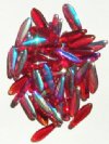 50 5x16mm Transparent Red AB Dagger Beads